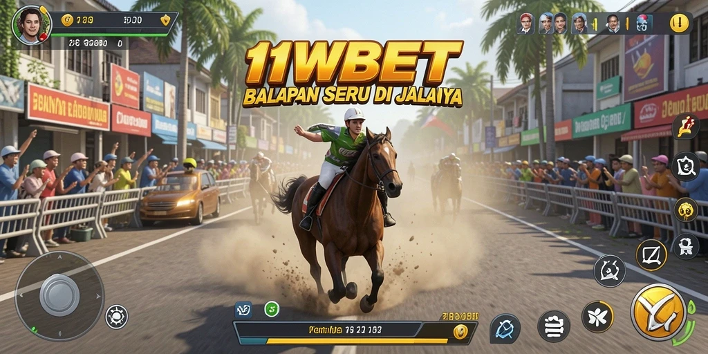 Tangkapan layar game 11WBET dengan aksi balapan yang mendebarkan.