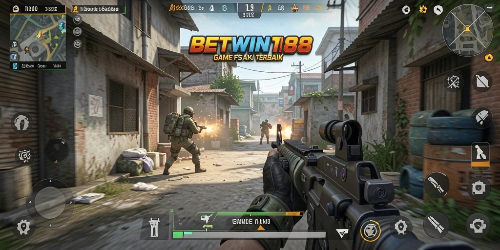 Pemandangan aksi mendebarkan dalam gameplay BETWIN188.