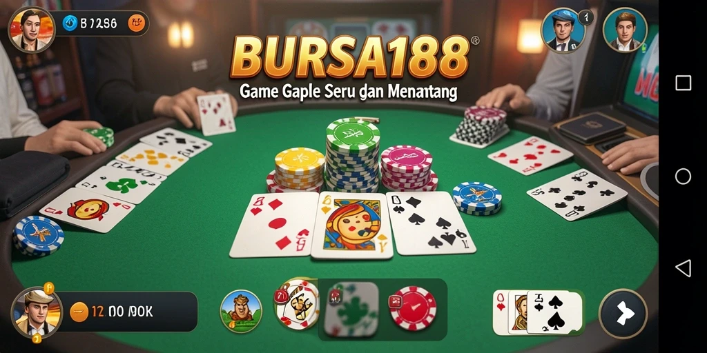 Tampilan gameplay seru dari BURSA188 dalam permainan Gaple.