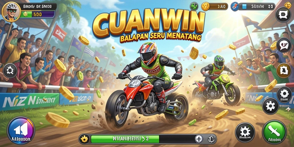 Tampilan gameplay balapan seru di CUANWIN yang memukau.
