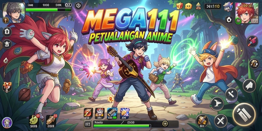 Tangkapan layar gameplay dari MEGA111 yang menampilkan pertarungan seru.