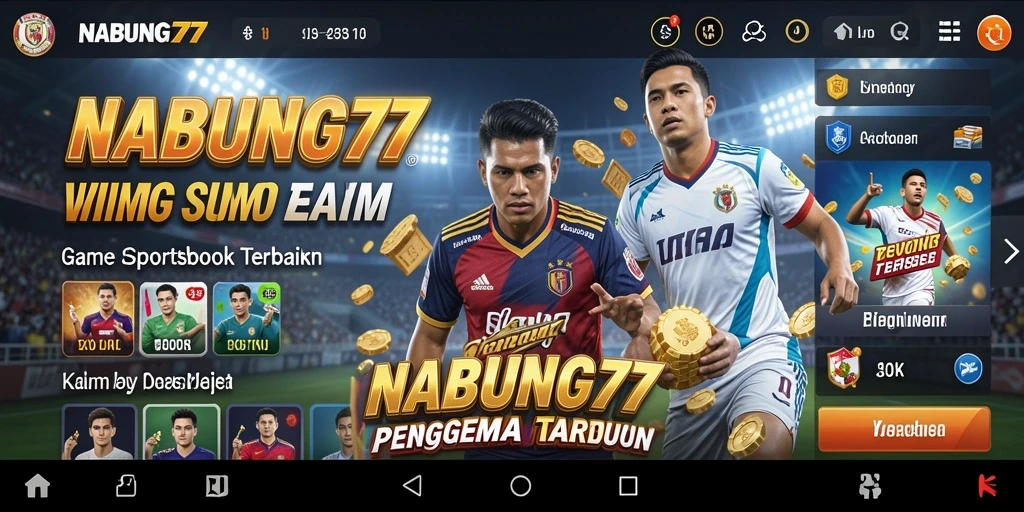 Screenshot NABUNG77 yang menampilkan berbagai pilihan taruhan olahraga.