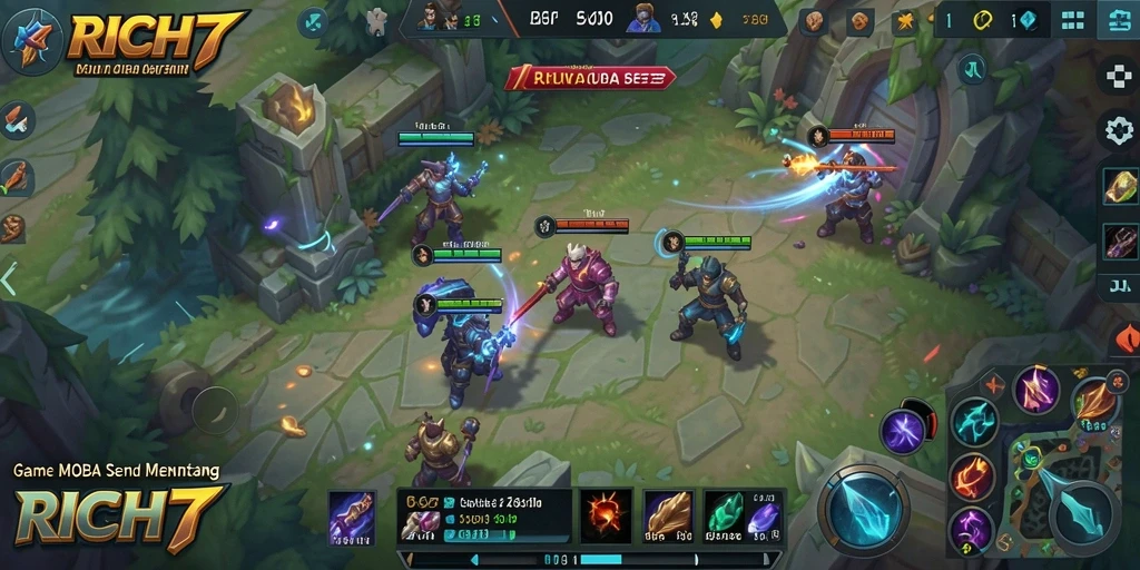Tampilan gameplay RICH7 yang mendebarkan dan penuh aksi.
